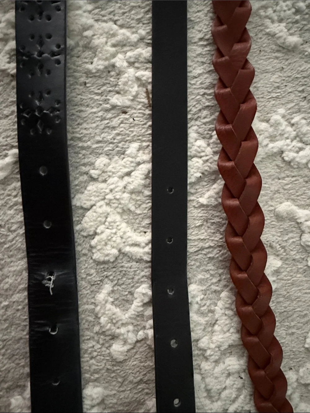 Classic Black and Brown Leather Skinny Belts - Women Accessories